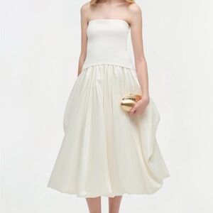 Jonathan Simkhai Izzy Cream Strapless Dress